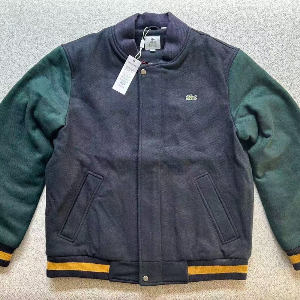 Lacoste Two-Tone Wool Bomber Jacket